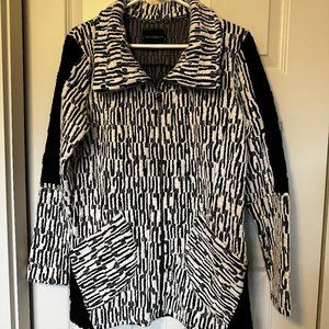 Tonia Debellis Black/White Front Zip Jacket